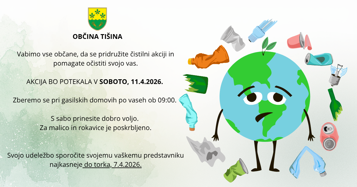 Čistilna akcija občine Tišina